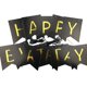 thumbnail image 4 of Banderín De Cumpleaños Negro Con Letras Doradas Brillantes, 4 of 5