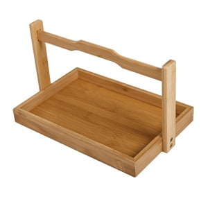 Genérico - Soporte De Almacenamiento De Alimentos, Bandeja De Madera Para Mesa De Comedor, Sala De Estar, Cocina L