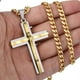 thumbnail image 4 of 1pc Punk Style Cross Pendant Necklace for Men - Retro Fashion Jewelry with Unique Design, 4 of 4
