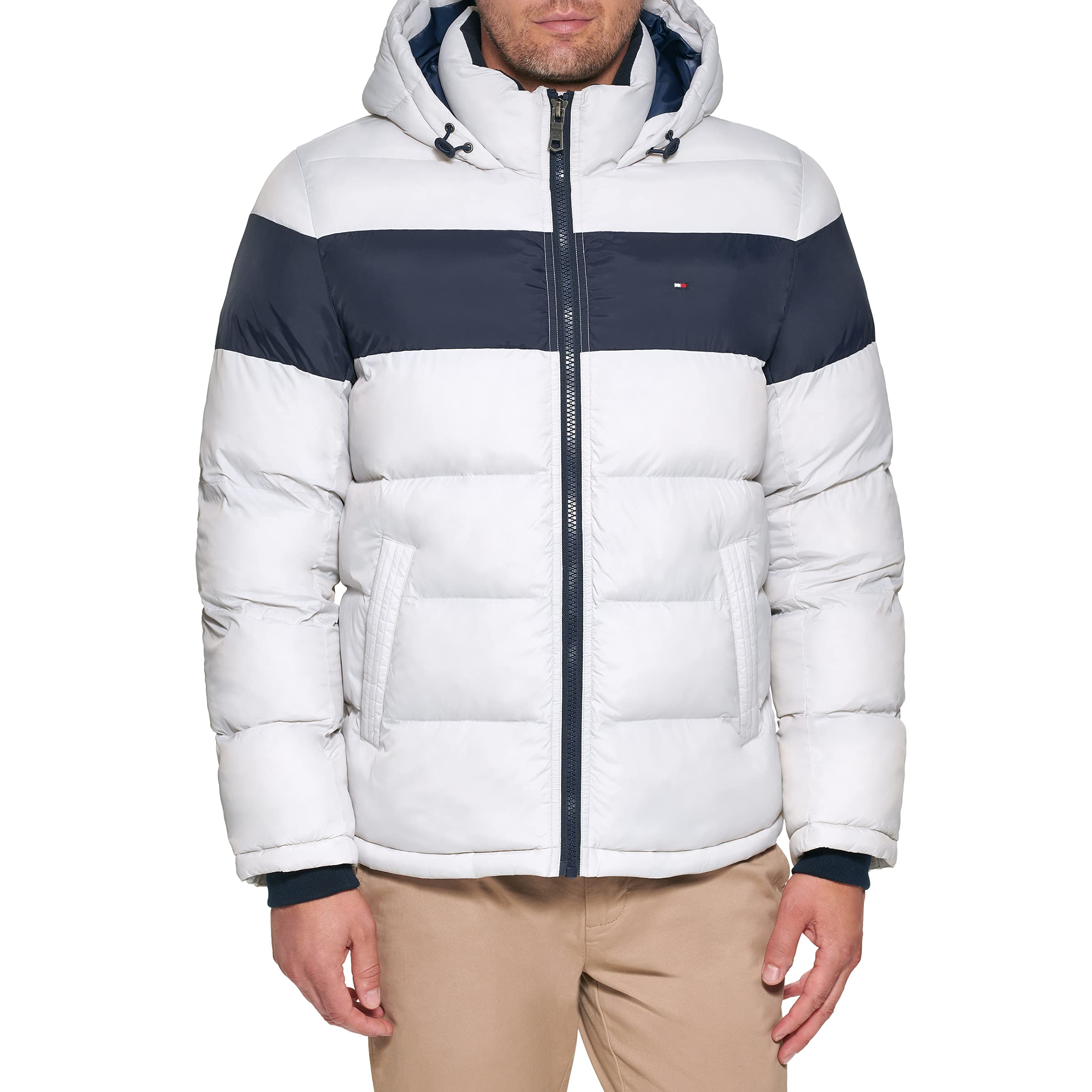 Chaqueta Acolchada Tommy Hilfiger Ice Midnight Stripe Para Hombre