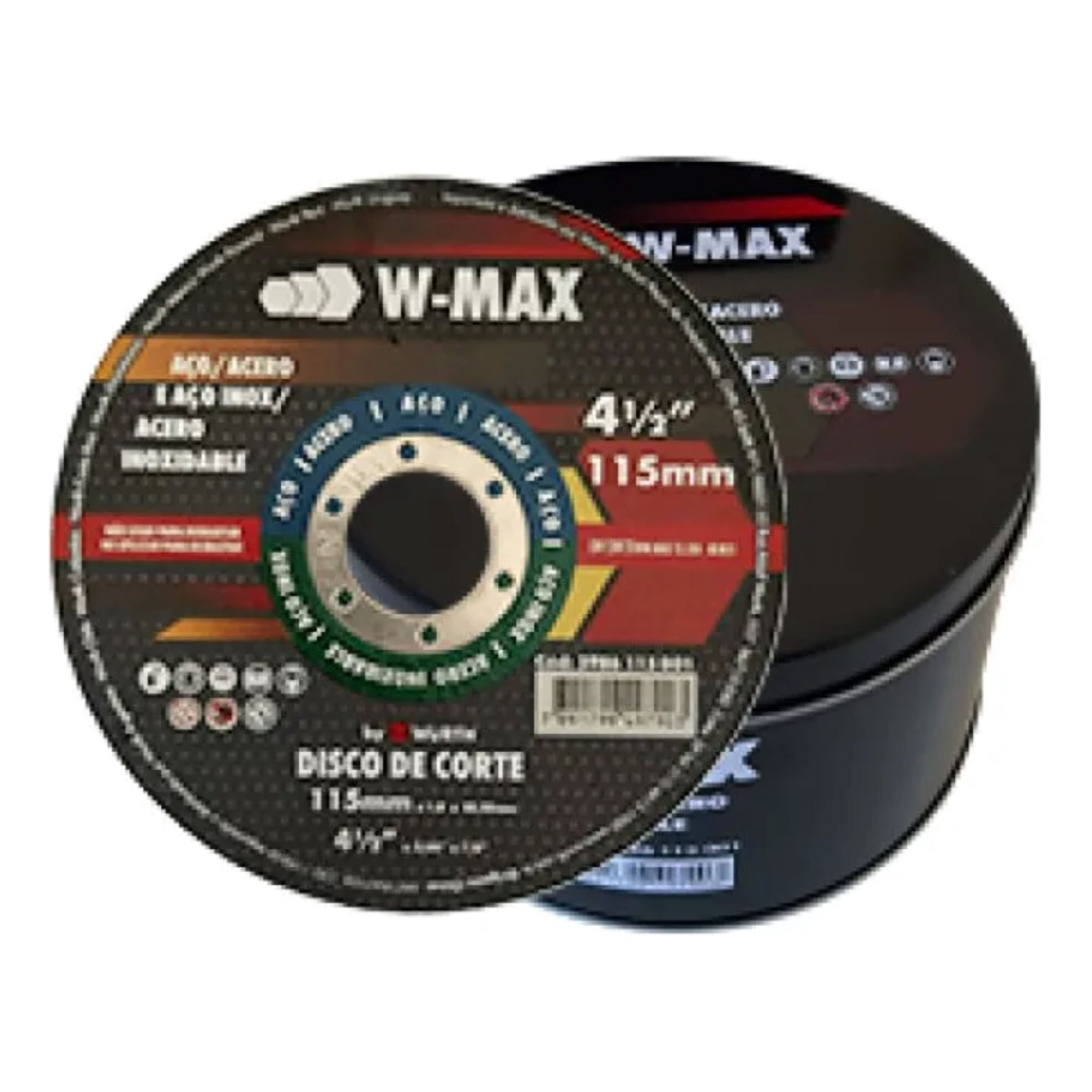 Metalfer - Disco De Corte Liso Psf 4.1/2 -1mm (25 Und) P S Negro