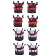 thumbnail image 2 of Crown Bling Diamond Neumático / Tapas De Válvula De Vástago De Rueda Coche Camión Vehículo Rojo + Rosa, 2 of 5