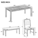 thumbnail image 3 of [Video Provided]TREXM Vintage Extendable Dining Table Set for 4-6 with 4 Upholstered Chairs and 1 Bench, Rustic Wire Brushed Kitchen Table Set with Curved Design for Dining Room and Kitchen (Espresso), 3 of 3