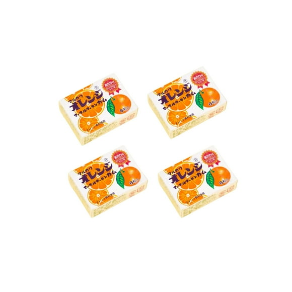 Pack 4 Chicles Mármol Naranja Marukawa 38 Gr 6 Unid.