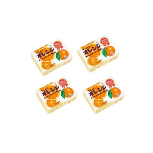 Kenko Foods - Pack 4 Chicles Mármol Naranja Marukawa 38 Gr 6 Unid. Naranja