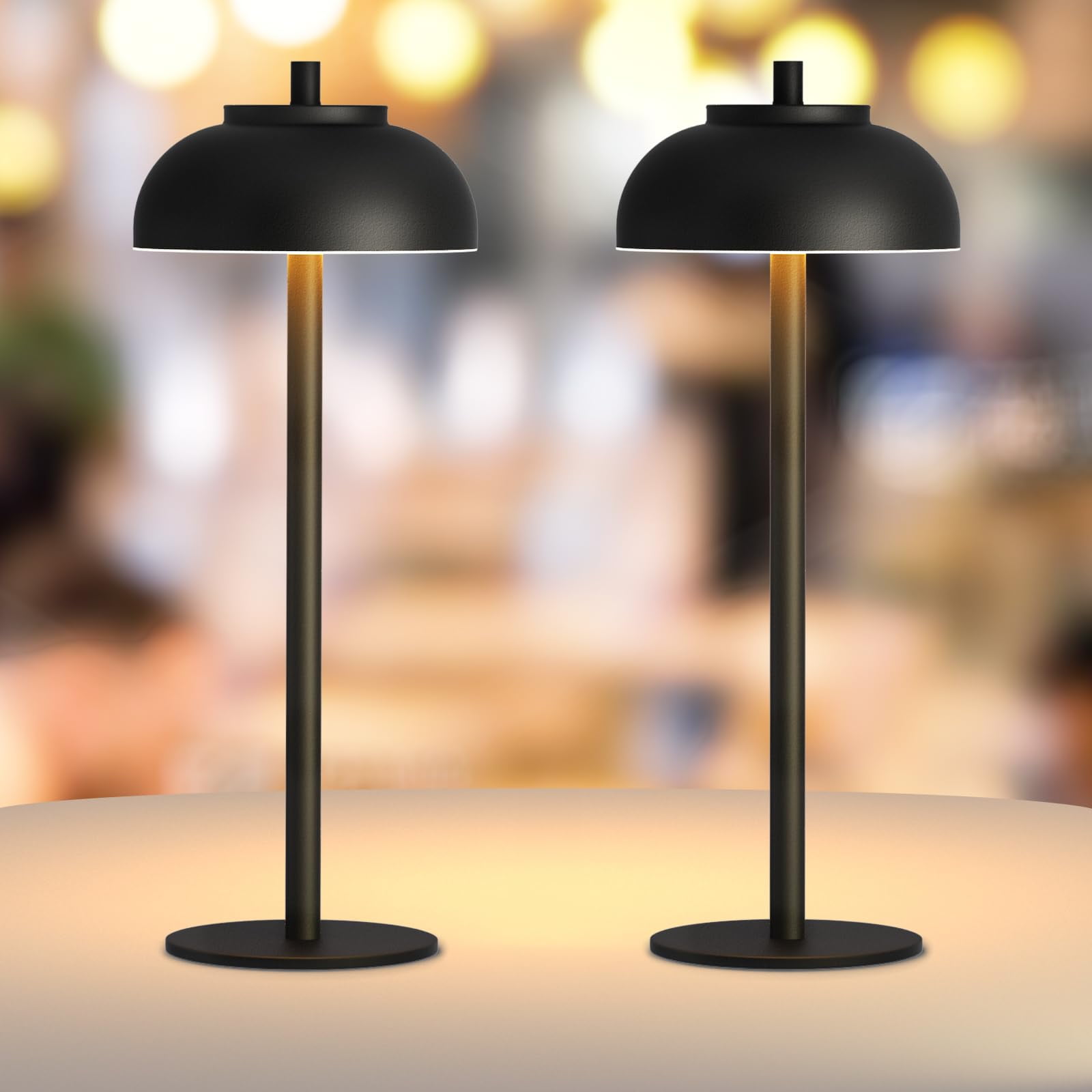Lámparas De Mesa Inalámbricas Moragin, Paquete De 2, Led Recargables Ip65