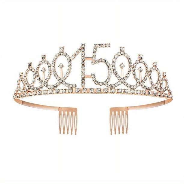 1pc, 3th To18th Birthday Crown, Crystal Crown Birthday Anniversary Decoration, Happy Birthday Party Supplies, Birthday Decoration, Party Decor, Party Supplies