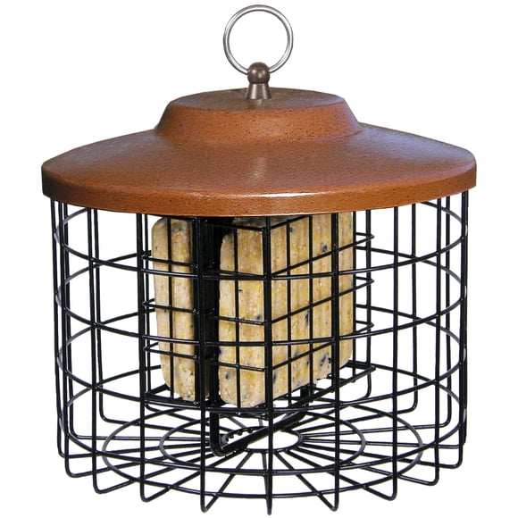 Pastel de sebo Bird Feeder More Birds de doble jaula con forma de ardilla en forma de X