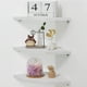 thumbnail image 2 of Juego de estantes de pared para esquina Joiishom Floating Wood White x3, 2 of 7