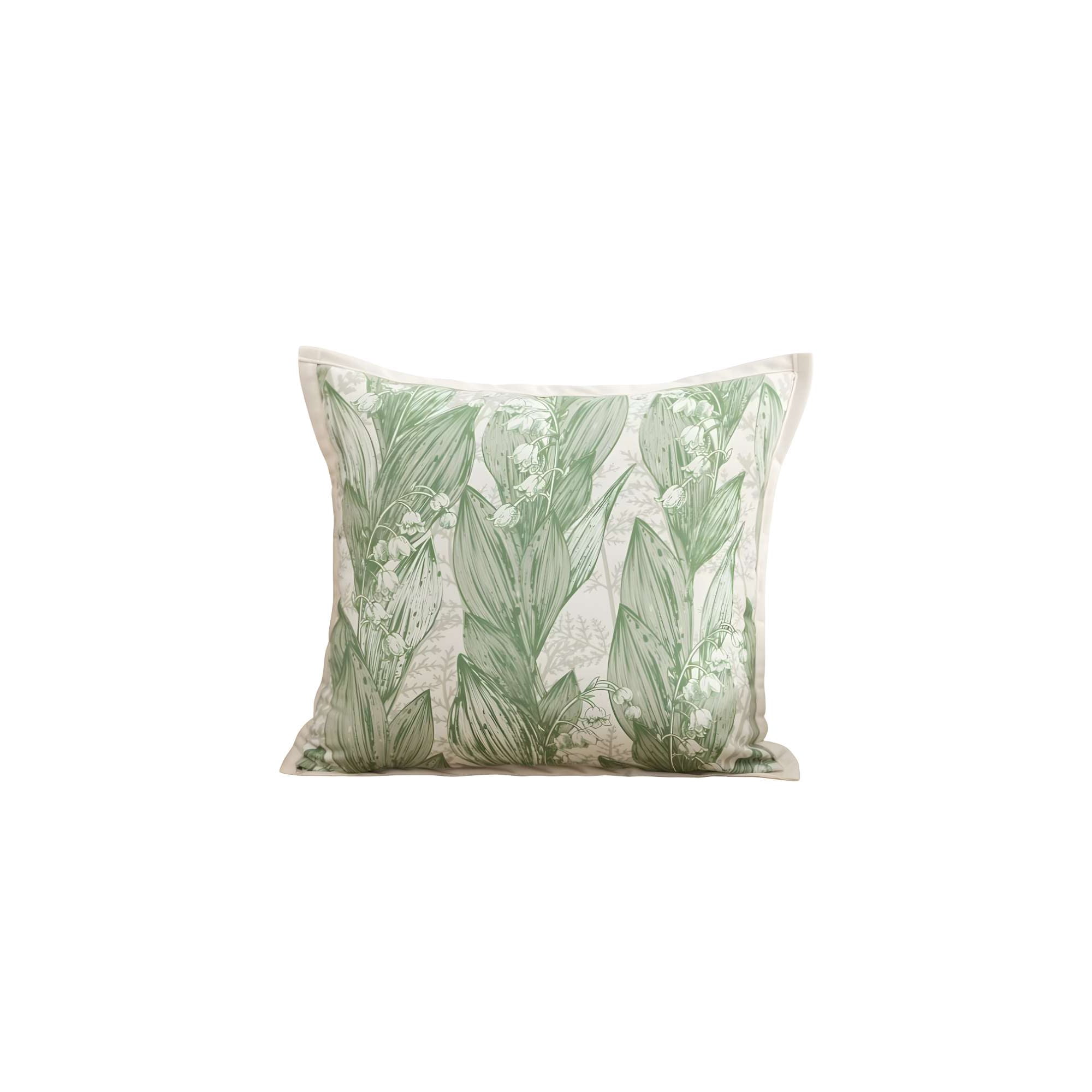 Genérico - Pack De 2 Fundas De Cojin Hoja Verde