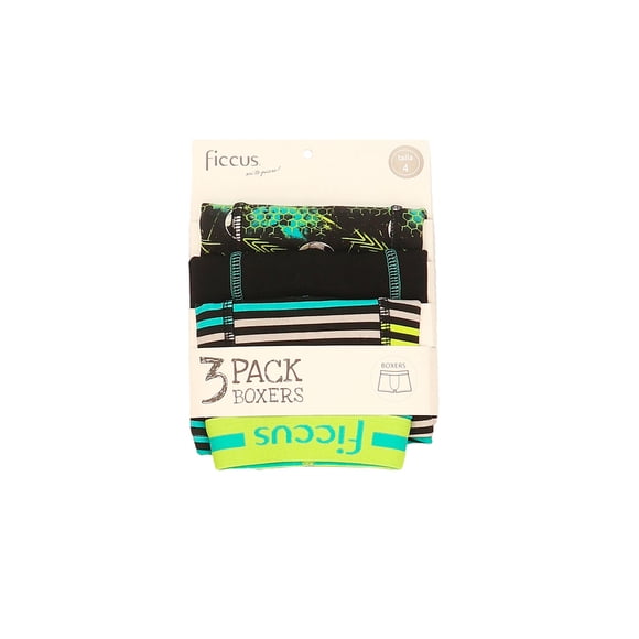 Pack triple boxers kids niño ficcus