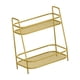 thumbnail image 5 of Estante De Especias De 2 Niveles, Diseño De Malla, Resistente Al óxido, Para Oficina, Cocina, Mostrador, Dorado, 5 of 5