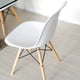 thumbnail image 2 of Silla DSW de Comedor Escandinava Color Blanco con Patas de Madera 46x53 cm, 2 of 7