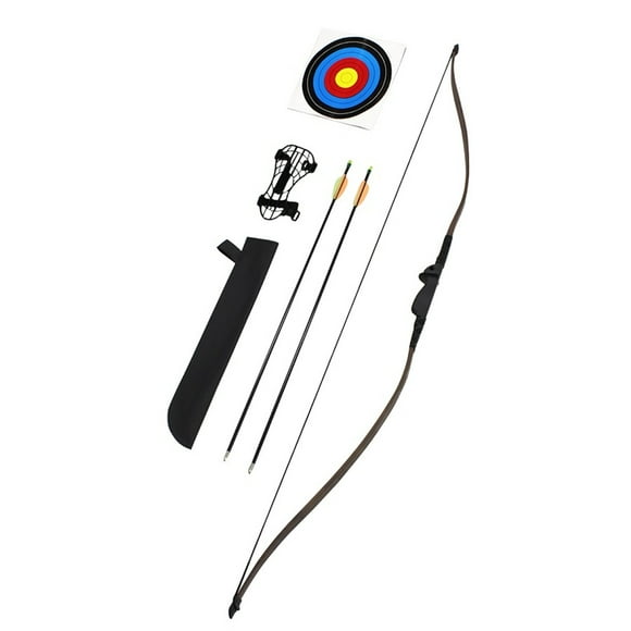 Arco Recurvo Juvenil Robin Hood 35lb 9kg Cafe/negro Set Con 2 Flechas