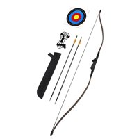 Ek Archery - Arco Recurvo Juvenil Robin Hood 35Lb 9Kg Cafe/Negro Set Con 2 Flechas