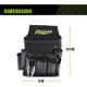 thumbnail image 3 of Funda para herramientas AWP Ballistic Nylon Electrician, color negro y gris, 3 of 3