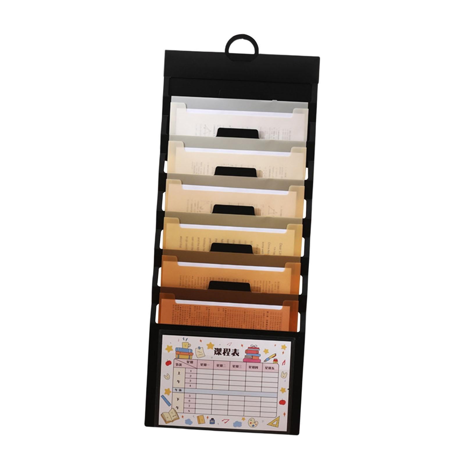 Ioensy - Organizador De Archivos Para Colgar En La Pared, Portátil, Con 6 Bolsillos, Para El Hogar, La Escuela, Viajes De Negocios, Color Naranja