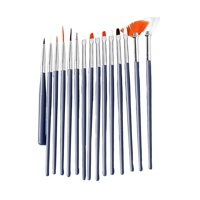 Magideal - 15 Bolígrafos Para Dibujar Uñas, Bolígrafos Para Puntear Uñas, Difuminar, Gradación, Herramienta De Manicura, Bolígrafo Para Diseño De Uñas, Pinceles Gris