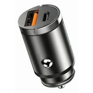 Ryc - Cargador Auto Invisible Carga Rápida 15Wtipoc 18Wusb 12-24V Negro Cc330