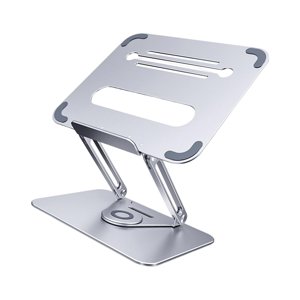 Magideal - Soporte Para Computadora Portátil, Elevador Ajustable Para Computadora Portátil Para Escritorio, Soporte Para Computadora Portátil Con Base Giratoria , Argén