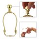 thumbnail image 5 of Uxcell Kit de Arpa de Lámpara de Hierro Electropelado de 5 pulgadas con Remate Soporte de Pantalla de Lámpara para DIY Tono Dorado 2 Conjuntos, 5 of 6