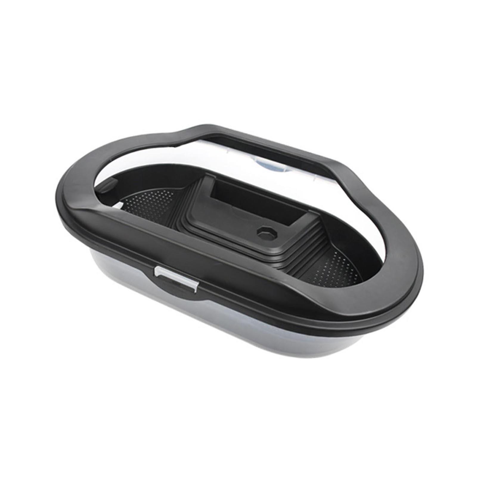 Magideal - Tanque Pequeño Para Tortugas, Terrario Desmontable Para Reptiles, Caja Para Tortugas Con Terraza Solar, Hábitat Para Reptiles, Tanque Para Reptiles Negro