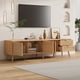 thumbnail image 1 of 70inch Modern TV Stand with Rattan Doors for TVs up to 80", Media Console with Storage Space, 2 Drawers & Cable Holes, Entertainment Center for Living Room, 1 of 3
