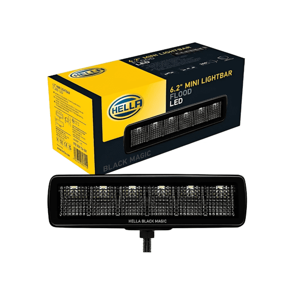 Mini barra LED Hella Black Magic 6.2″ Flood Beam