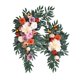 thumbnail image 4 of Flores Artificiales Swag Floral Swag Telón De Fondo Rústico Para Boda Mesa Naranja, 4 of 5