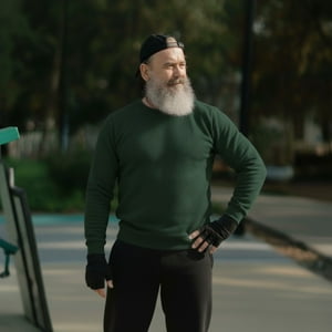 T-World - Polerón Unisex Algodón Afranelado Básico Antipilling Verde Pino