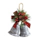 thumbnail image 3 of Campanas de árbol de Navidad para colgar, decoración navideña, campanas de hierro, elegante colgante de decoración navideña rústica para fiestas, manu Pintura gris, 3 of 5