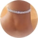 thumbnail image 1 of Tobilleras de plata para mujer, pulseras de tobillo con brillantes diamantes de imitación, tobilleras de tenis doradas ajustables, cadena para el pie de playa, joyería de verano, regalo para niñas, 1 of 6