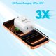 thumbnail image 2 of Cargador DelTucci de 45 W con doble puerto USB-C, paquete de 2 con cables de 1,8 m, 2 of 7