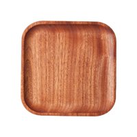 Bothyi - Bandeja De Madera Para Servir, Bandeja De Madera Fácil De Limpiar Para Comida, Fruta, Aperitivos, Pan, 13Cm X 13Cm X 1,5 Cm