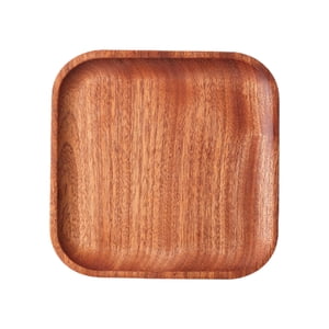 Bothyi - Bandeja De Madera Para Servir, Bandeja De Madera Fácil De Limpiar Para Comida, Fruta, Aperitivos, Pan, 13Cm X 13Cm X 1,5 Cm