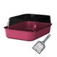 thumbnail image 3 of Caja de Arena para Gatos, Orinal Semicerrado, Inodoro Portátil para Gatitos de Lado Alto, Caja de Arena para Gatos, Frente Rebajado para Gatos Jóvenes Rosa, 3 of 5