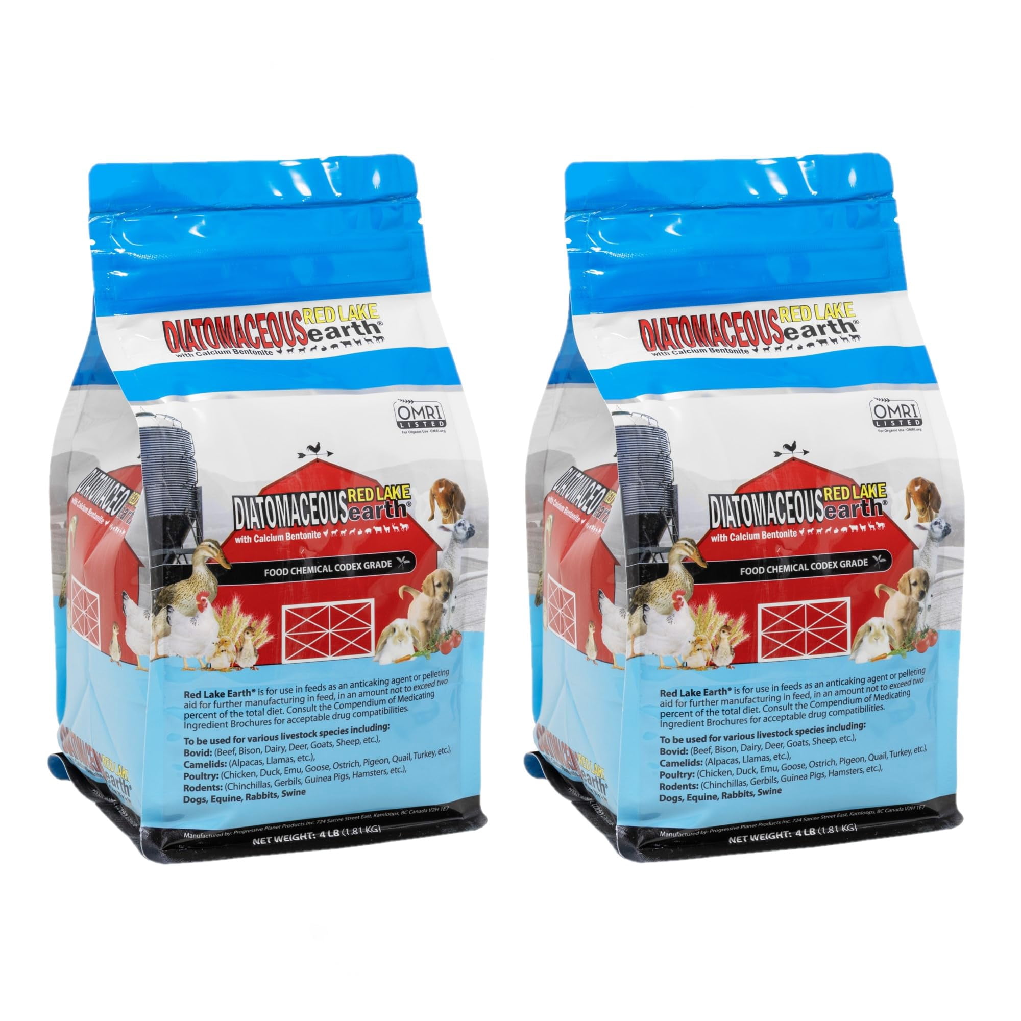 Aditivo para alimento animal Progressive Planet Red Lake Earth 2 kg x 2