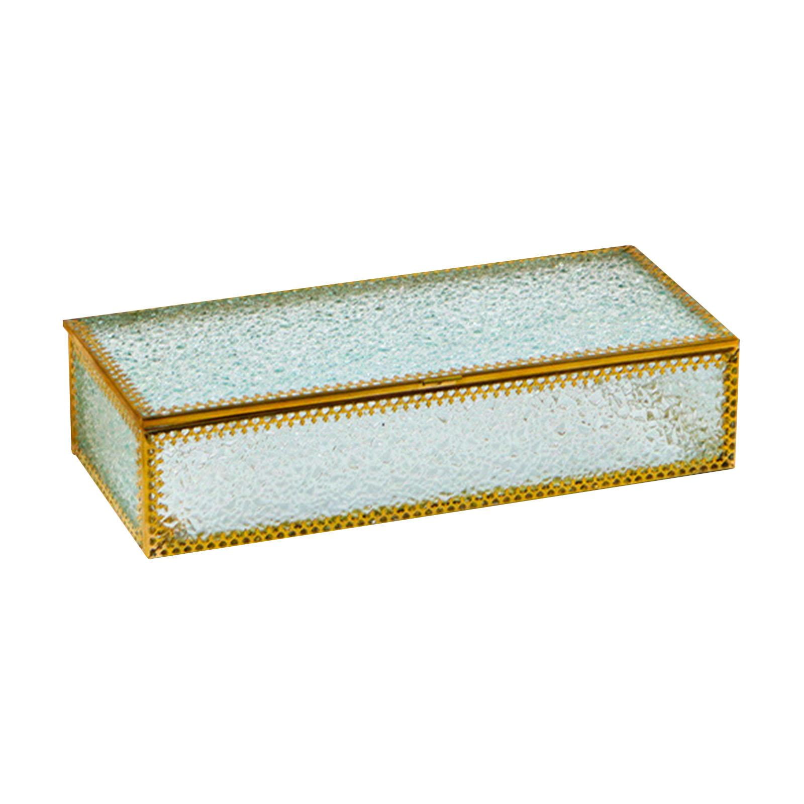 Ioensy - Joyero De Cristal Con Tapa Para Pendientes, Pendientes, Collares Y Colgantes.