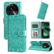 thumbnail image 1 of Funda tipo cartera FOXDOCK para OPPO Find X6 , diseño girasol en relieve, cuero PU, cierre magnético, soporte y tarjetero, 1 of 5