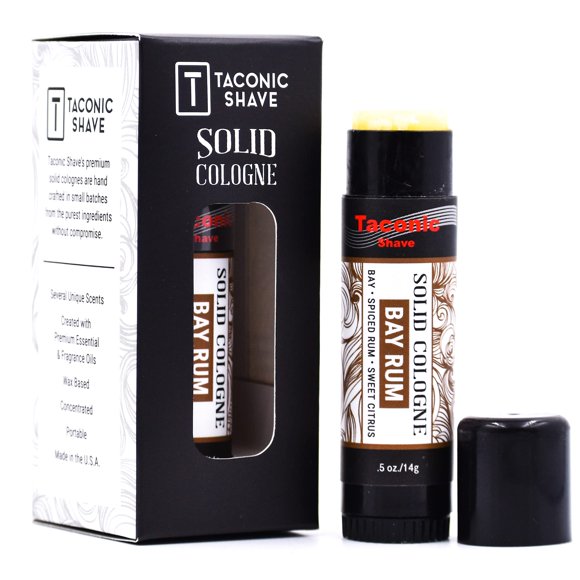 Solid Cologne Taconic Shave totalmente natural con aroma a ron de bahía para hombre