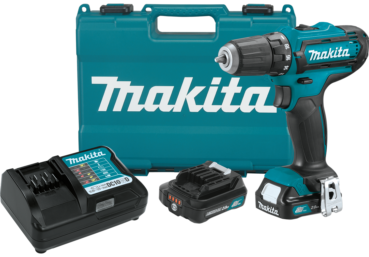 Makita - Taladro Atorn Df332Dwae 10Mm 12V Cxt+2B 2Ah+C