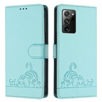 Funda Tipo Cartera Foxdock Para Samsung Galaxy Note 20 Con Soporte, Ranuras, Rfid, Diseño De Gato
