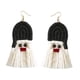 thumbnail image 1 of Pendientes De Tejido Serie De Navidad Regalos De Papá Noel Bohemio Para Mujeres Festivas Borla Negra, 1 of 5