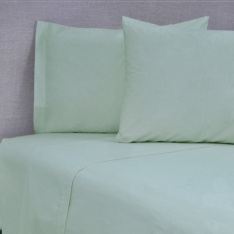 Mashini - Sabana 144 Hilos Colores Lisos King Verd