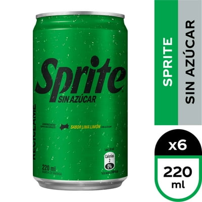 Bebida Lima Limón Sin Azúcar Pack Lata 6 Un Sprite
