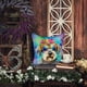 thumbnail image 3 of Almohada Decorativa Schnauzer Hippie Dawg, 3 of 6