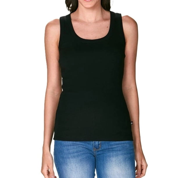 CAMISETA COTTON RIB SIN MANGA CON SOSTEN INCORPORADO