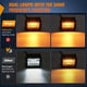 thumbnail image 4 of Barra de luz LED Pods Nilight de 4 pulgadas y 60 W, Spot Flood, color ámbar, 4 of 9