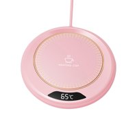 Magideal - Alfombrilla Calentadora De Tazas Portátil Con Tres Ajustes De Temperatura, Café Inteligente, Almohadilla Calefactora De Agua Para Té De La Leche, Cale , Rosado