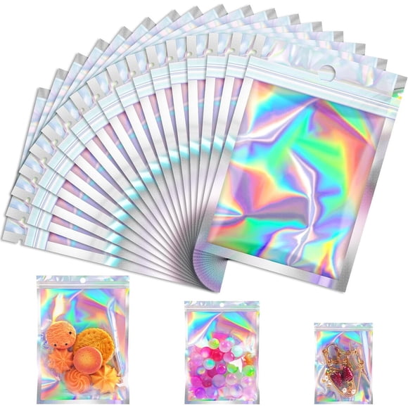 Bolsas Mylar JETMORE holográficas 2.8 x 3.9 pulgadas 100 unidades